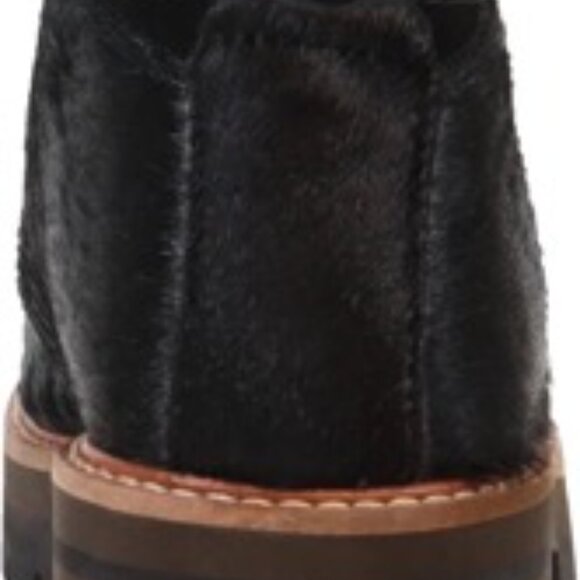 Clarks Orianna Alpine Leather Faux Fur Hiking Boots Black Size 6 - Picture 6 of 7